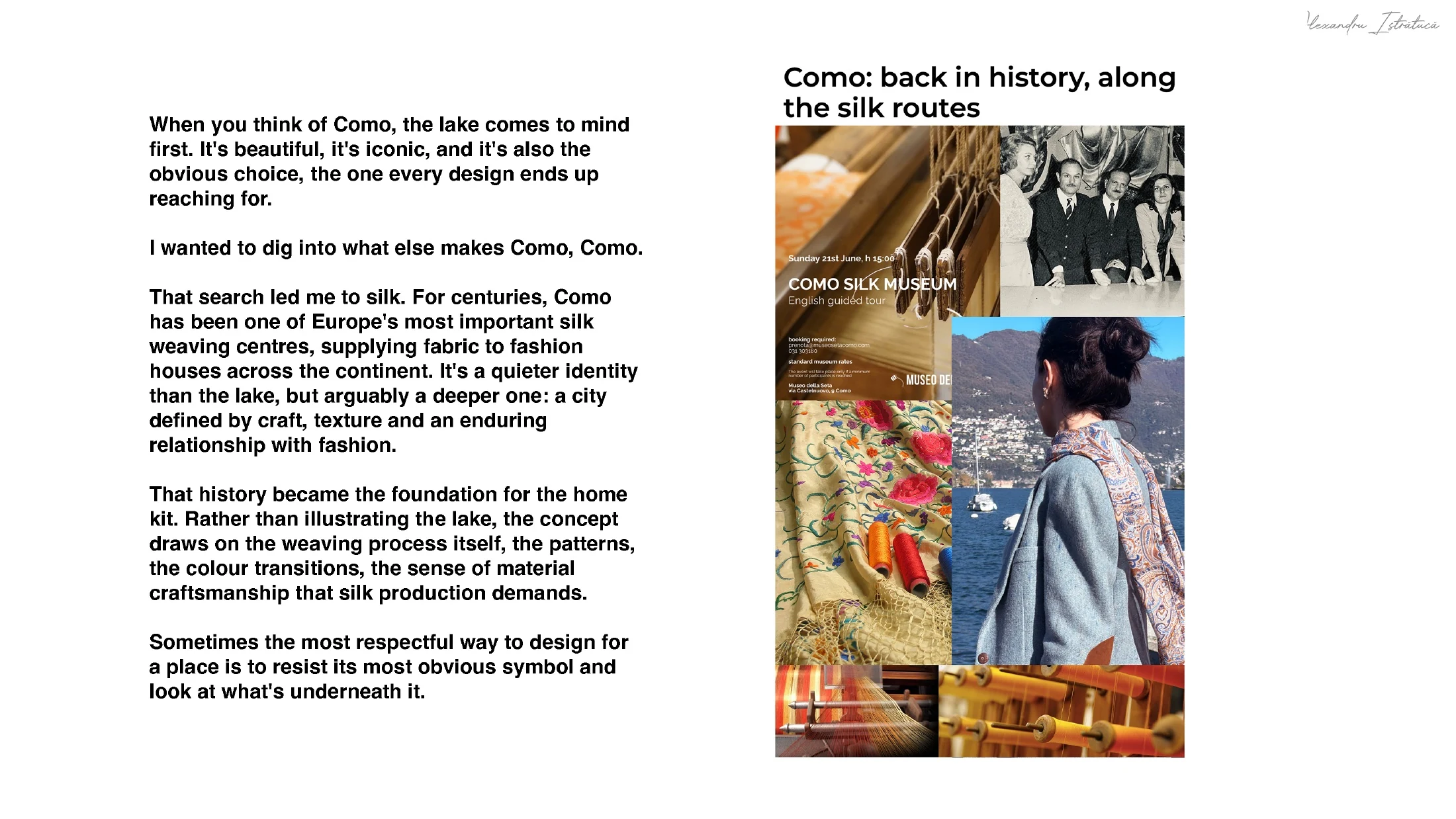 Research into Como silk production and weaving heritage