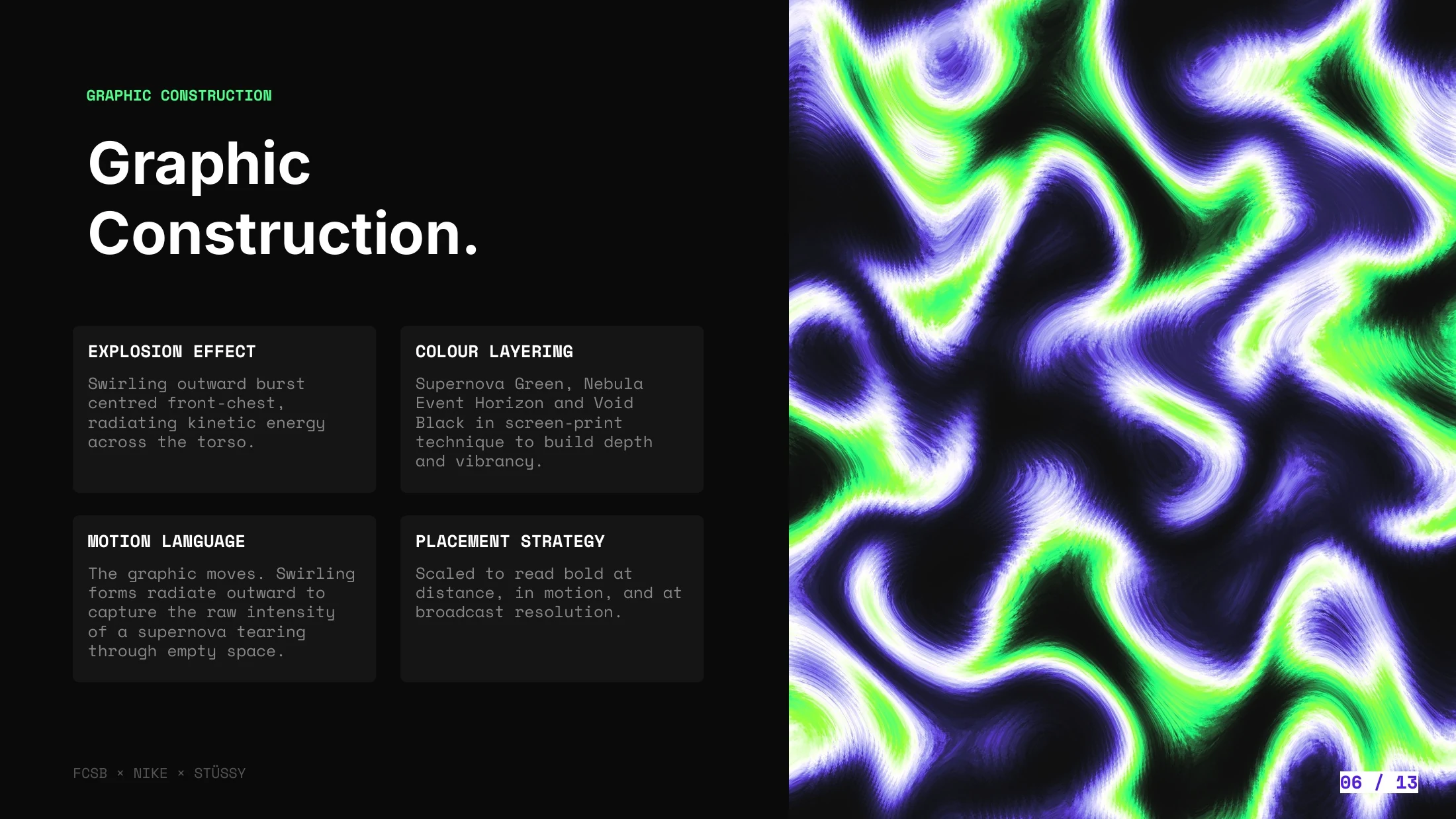 Supernova pattern construction and placement strategy