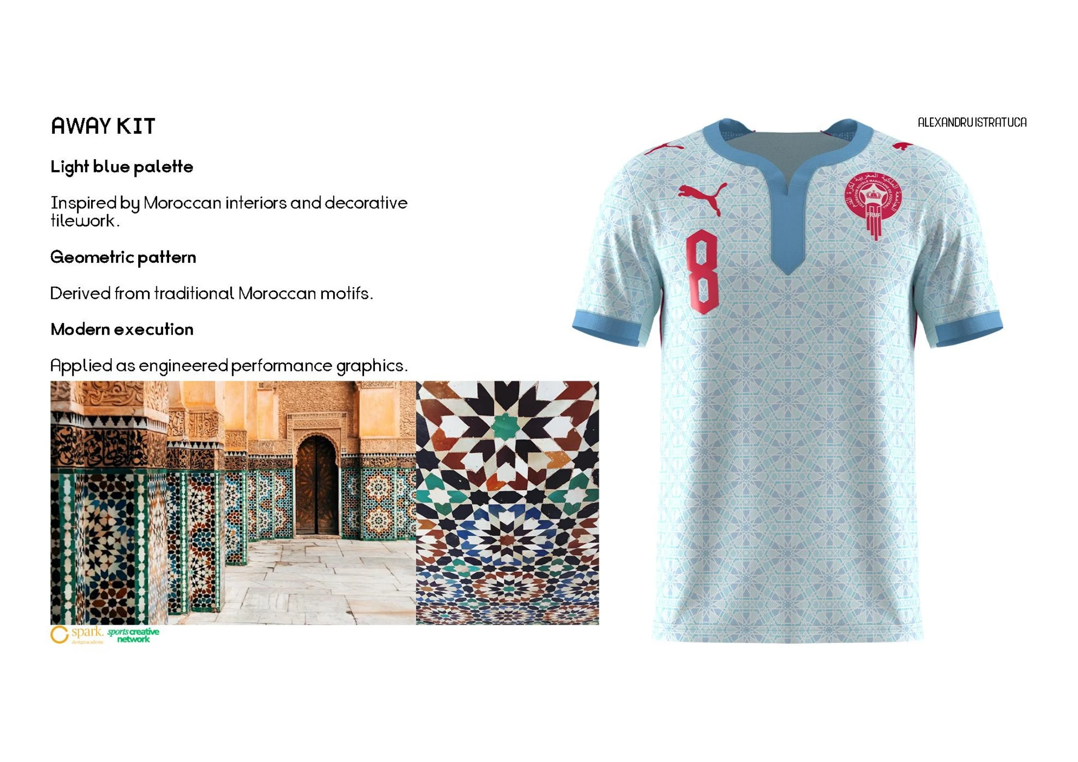 Away-shirt palette and geometric tilework references
