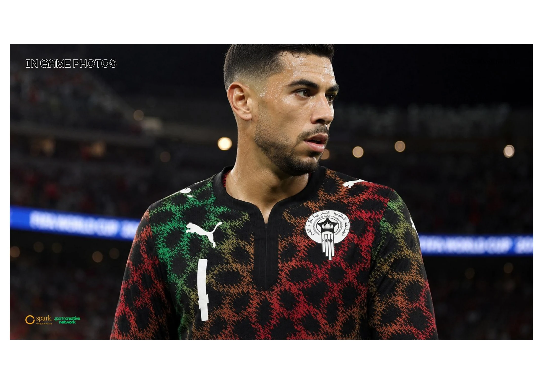 Player mockup of the dark goalkeeper shirt