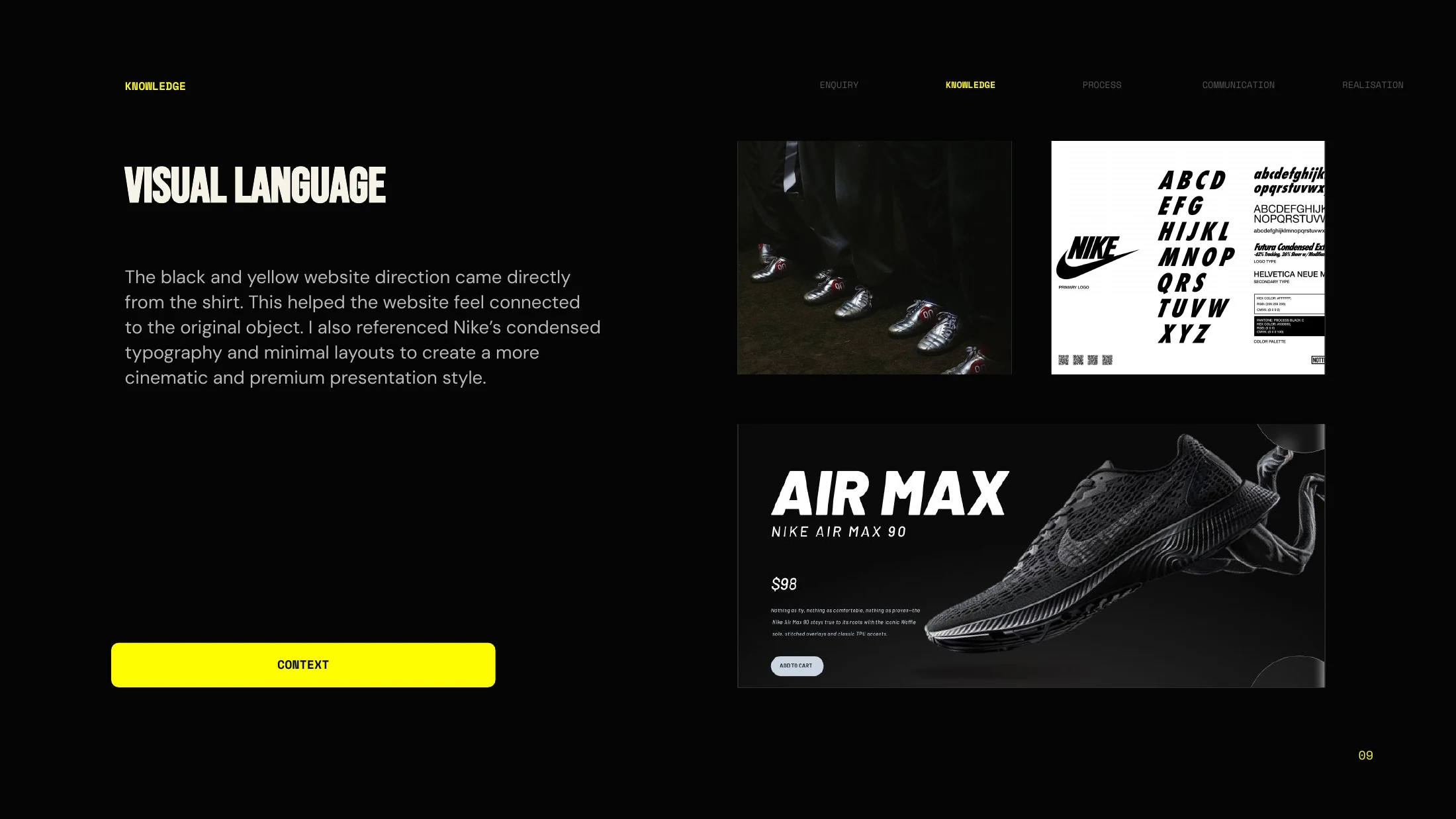 Black and yellow visual-language references