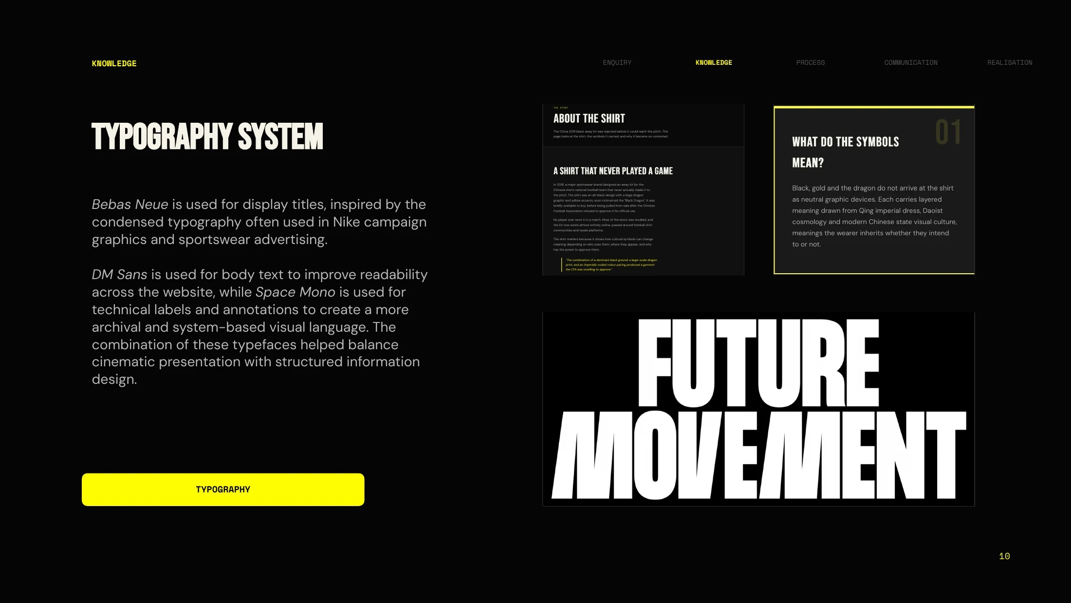Display, body and technical typography system