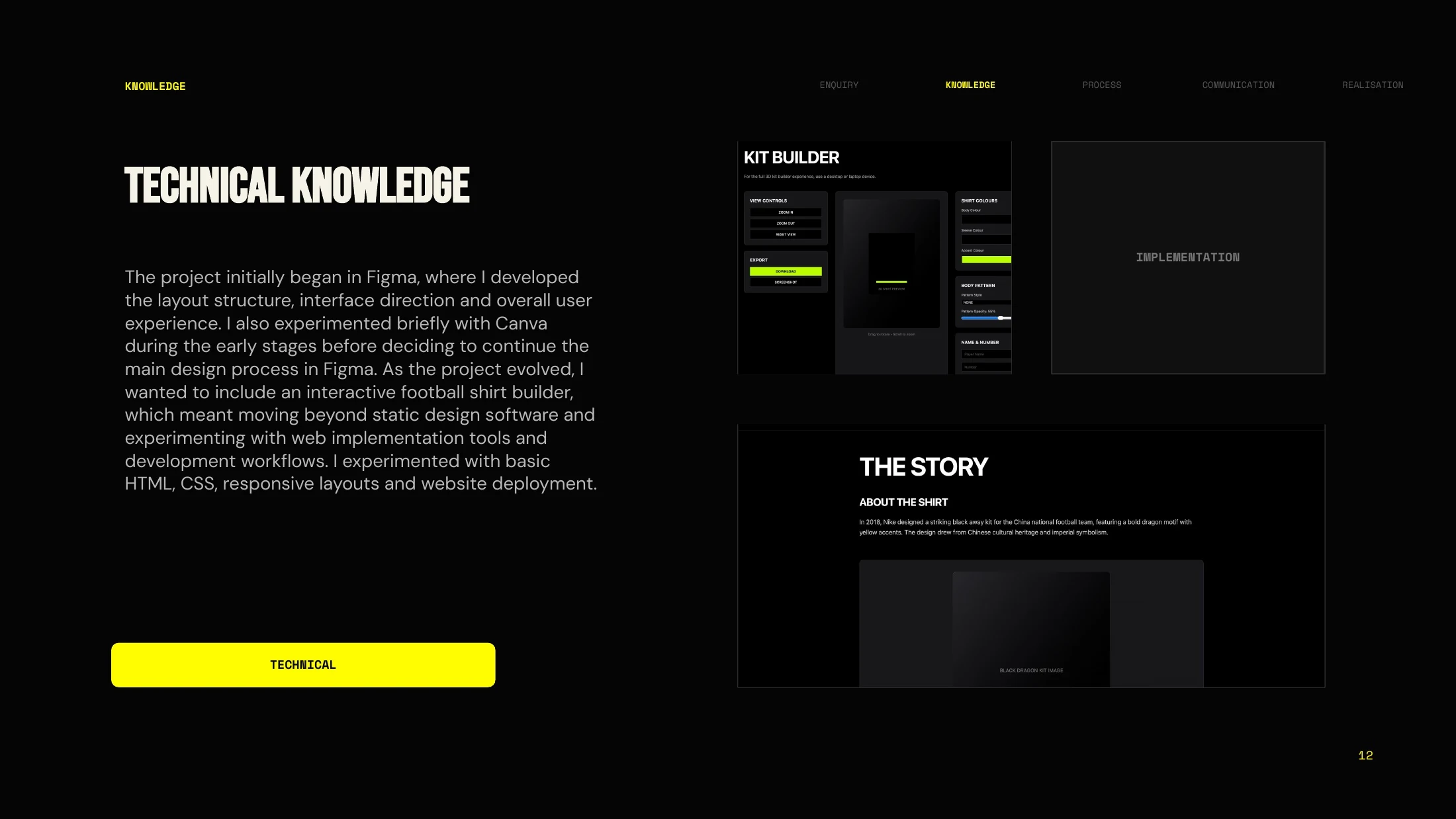 Early interface development and technical learning